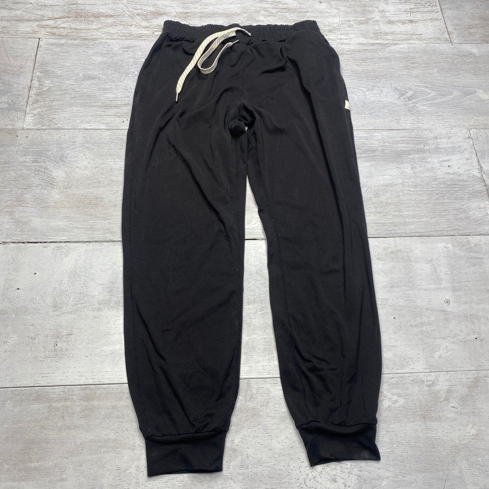 Vuori Performance Jogger Womens Med Black Knit Drawstring Yoga Lounge Pants